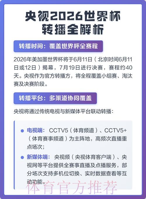 2026世界杯直播观看全攻略!哪里看最清晰 2026世界杯直播观看全攻略!哪里看最清晰